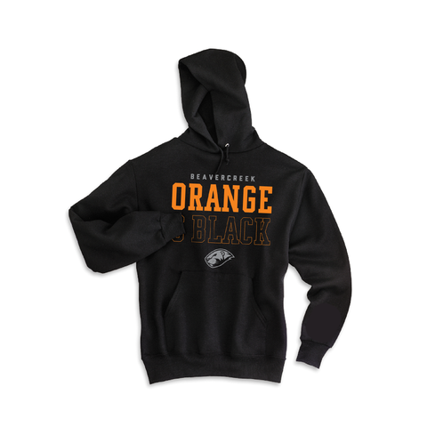 Coy Middle School Orange & Black Hoodie