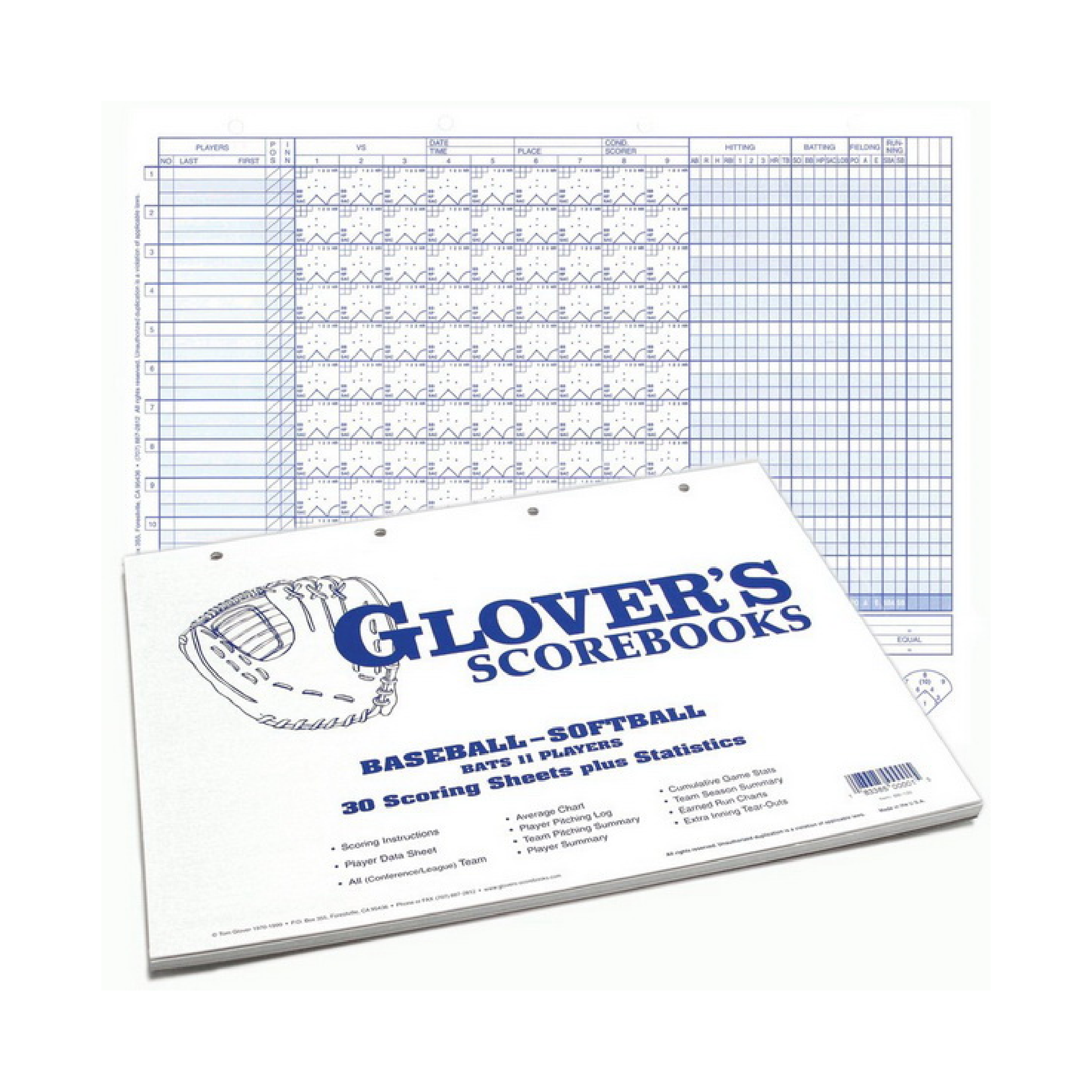 Glover's Baseball/Softball 30 Game Refill with Stats