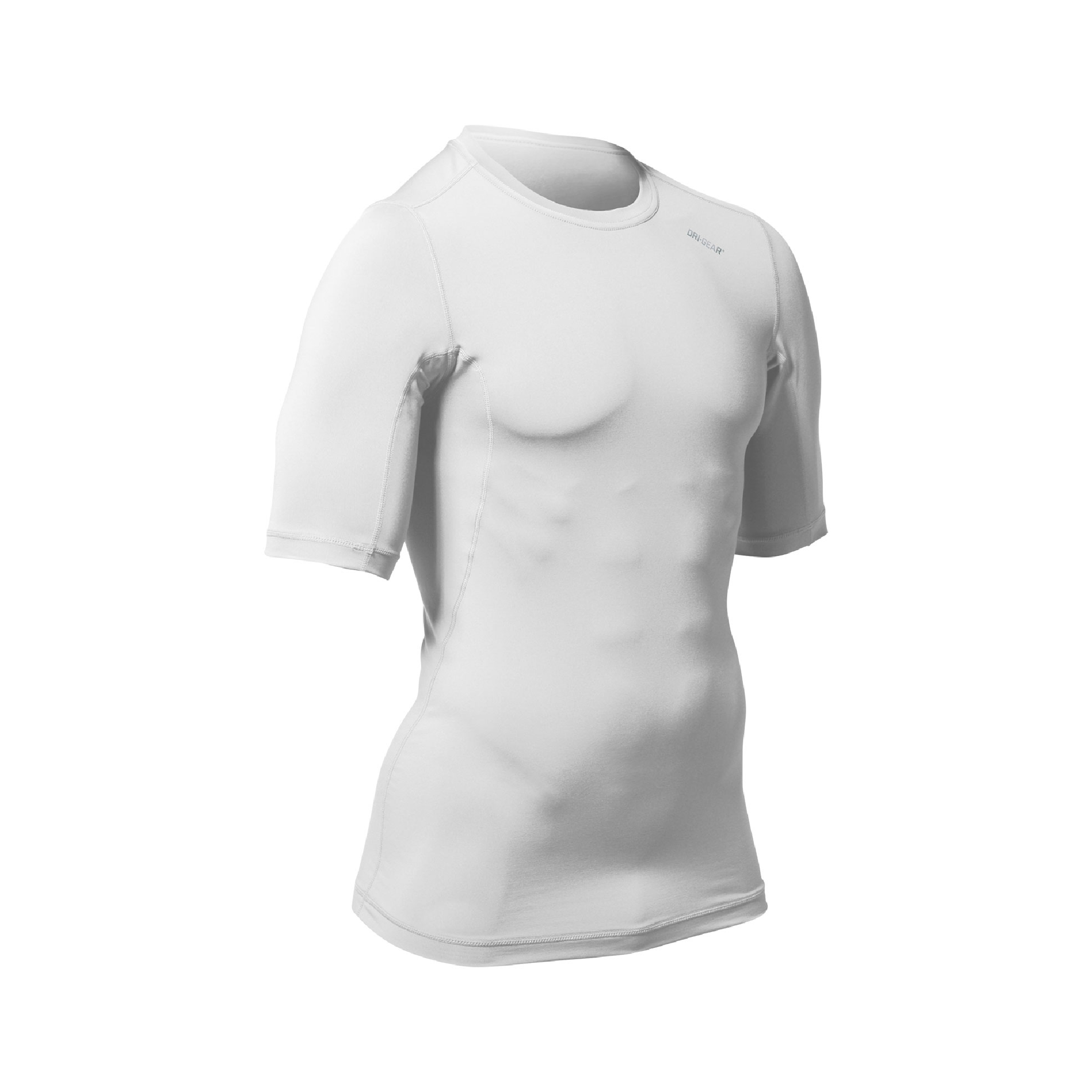 McDavid Sport Compression Shirt with Short Sleeves, White, Adult Small