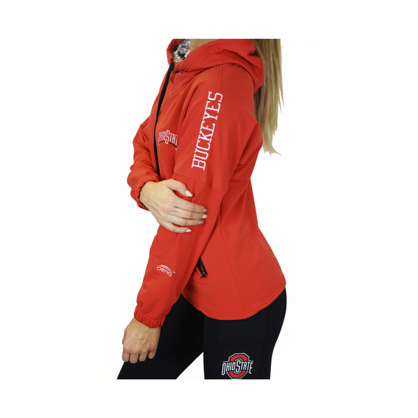 Ohio State Buckeyes Snorkel Neck Hoodie/Red