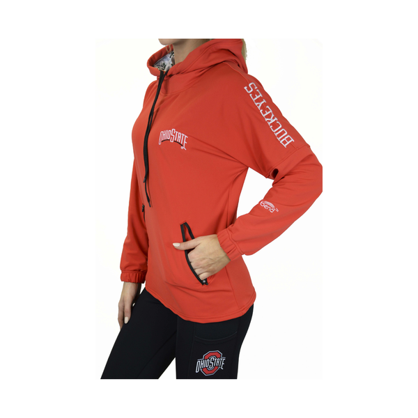 Ohio State Buckeyes Snorkel Neck Hoodie/Red