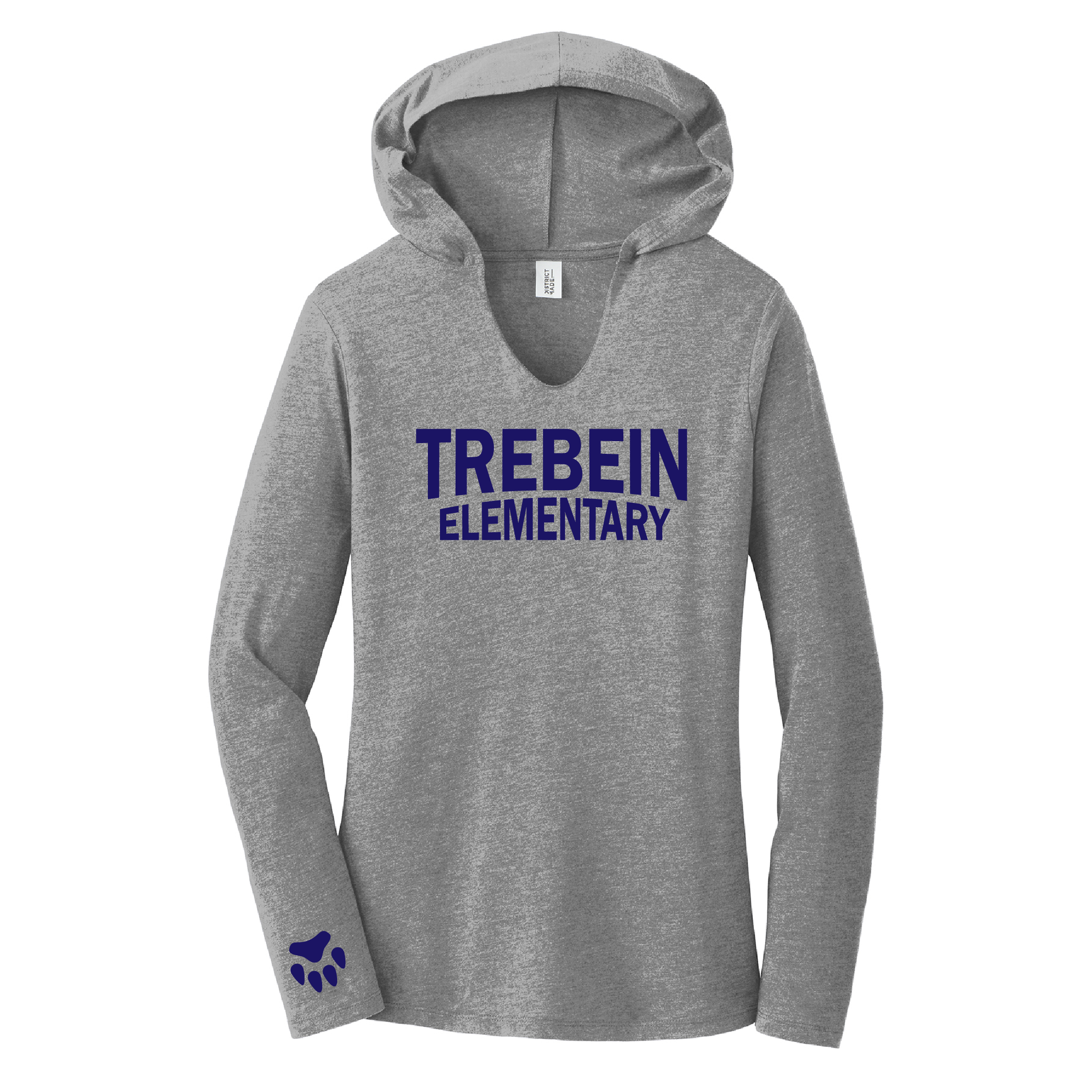 Trebein Elementary Ladies Tri-Blend Long Sleeve Hoodie